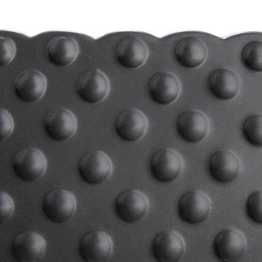 Hello Honey® 11" Black Ceramic Hobnail Planter with Scalloped Edge